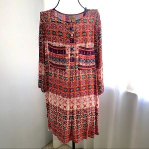 Anthro Boho style Tunic dress size M